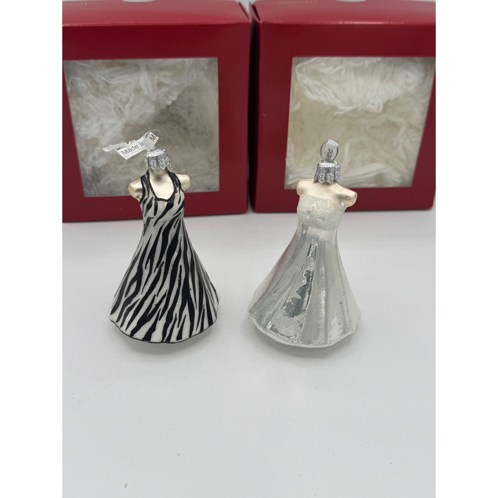 Nordstrom at home Ornament striped dress Christmas ornament made in poland
